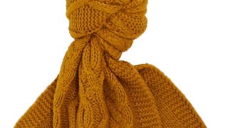 Superdry arizone cable knit scarf in orange