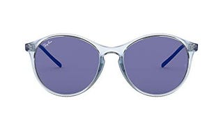 Ray-Ban RB4371 Round Sunglasses, Transparent Light Blue/...