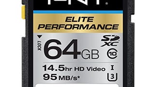 PNY 64GB Elite Performance Class 10 U3 SDXC Flash Memory...
