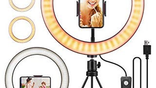 10.2" Selfie Ring Light with Tripod Stand, ELEGIANT Ring...