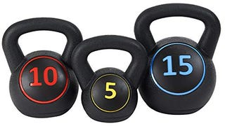 BalanceFrom Wide Grip Kettlebell Exercise Fitness Weight...