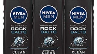 NIVEA MEN Deep Clean Rock Salts Body Wash, Exfoliating...