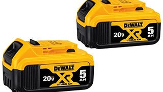DEWALT 20V Max XR 20V Battery, 5.0-Ah, 2-Pack (DCB205-2)...