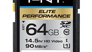 PNY Elite Performance 64GB High Speed SDXC Class 10 UHS-...