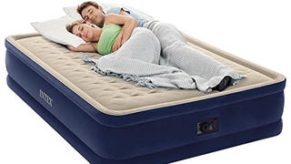 Intex Dura-Beam Series Elevated Deluxe Airbed with Built-...