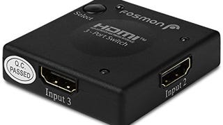 Fosmon HD1896 3-Port Compact HDMI Switch Switcher (Automatic...