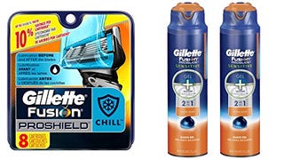 Gillette Fusion ProShield Chill Bundle (8 Razor Blades...
