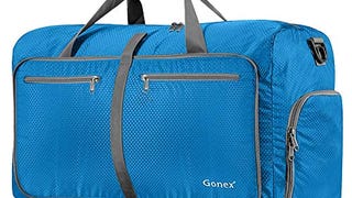Gonex 60L Foldable Travel Duffel Bag Water & Tear Resistant,...