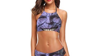 Thanos Women's Sexy Halter Two Pieces Swimsuit High Waist...