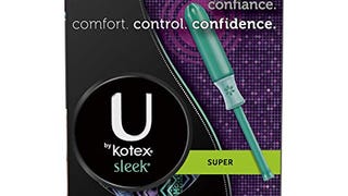 U by Kotex Sleek Tampons, Super Absorbency, Fragrance-Free...