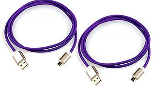 iProtect [2 Pack] 3ft Nylon Design Micro USB Cable Adapter...