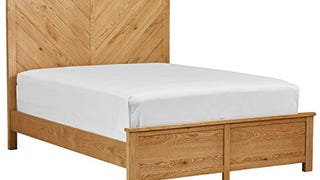 Amazon Brand – Stone & Beam Parson King Wood Bed with Headboard,...
