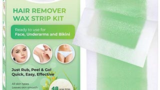 Hair Remover Wax Strip Kit, Hair Remover Wax Strips for...