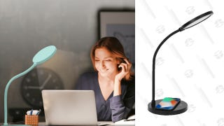 iHome LED Table Lamp with Flex Neck and Wireless Charger