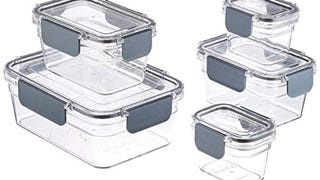 Amazon Basics Tritan 10 Piece (5 Containers and 5 Lids)...