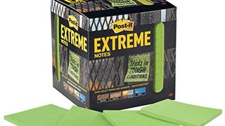 Post-it Extreme Notes, Works outdoors, Removes cleanly,...