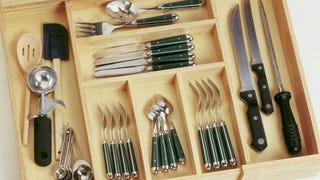 Lipper Beechwood Expandable Flatware/Cutlery Tray