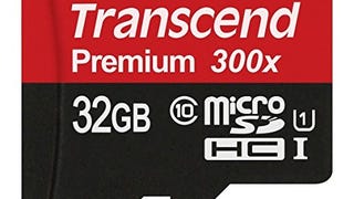 Transcend 32GB MicroSDHC Class10 UHS-1 Memory Card with...