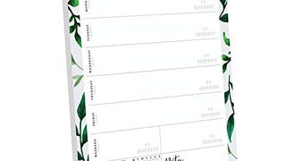 Bliss Collections Weekly Planner, Greenery Watercolor, Undated...