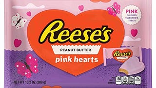 Reeses Peanut Butter Valentines Pink Hearts 10.2 oz ( Pack...