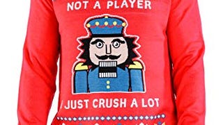 Men's I Just Crush A Lot Sweater - Funny Nut Cracker Christmas...