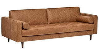 Amazon Brand – Rivet Aiden Mid-Century Modern Leather Sofa...