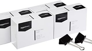 Amazon Basics Binder Paper Clip, Large, 12 Clips per Box,...