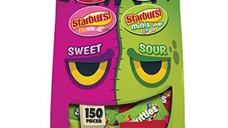SKITTLES & STARBURST Sweet & Sour Halloween Candy Fun Size...