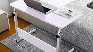 2021 NEW Mobile Side Table Overbed Table, Adjustable Height...