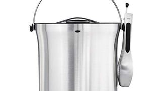OXO Ice Bucket and Tongs Set - Brushed Stainless
