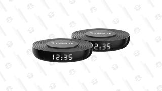 2-Pack: CobaltX Wireless Charging Pad With Digital LED Clock