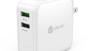 iClever BoostCube 36W Dual USB Wall Charger with Qualcomm...