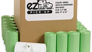 EZ 800 Dog Cat Poop Bags Pet Waste Litter Bags (Green)...