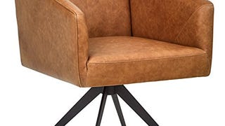 Amazon Brand – Rivet Vibe Swivel Leather Office Chair, 25....
