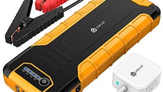 iClever 800A Peak 20000mAh Car Jump Starter (up to 8L gas...