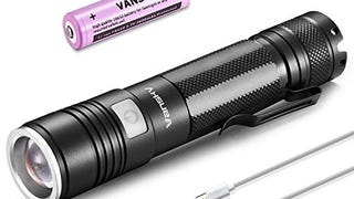 Vansky Mini Flashlight USB Rechargeable Flashlight, 900...