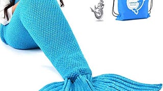 LAGHCAT Mermaid Tail Blanket Crochet Mermaid Blanket for...