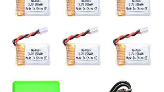 Noiposi 6PCS Upgraded 3.7V 150MAH Battery with X6 Charger...