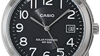 Casio Unisex MTP-S100D-1BVCF Solar Easy-To-Read Silver-...