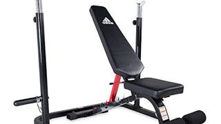adidas Sport Utility Bench with Squat Rack, Red