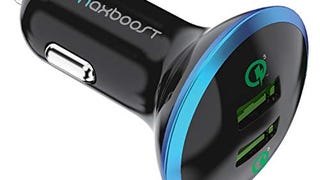 Maxboost Quick Charge 3.0 36W Dual USB Car Charger Compatible...