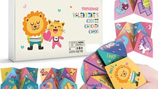 TRIPLEROSE 60 Pcs Valentine Day Cootie Catcher Games Cards...