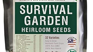 (32) Variety Pack Survival Gear Food Seeds | 15,000 Non...