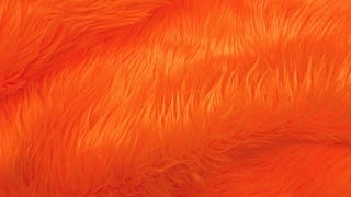 Solid Shaggy Faux/Fake Fur Fabric-Orange-Long Pile 60" Sold...