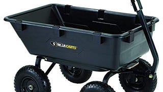 Gorilla Carts GOR6PS Heavy-Duty Poly Yard Dump Cart with...