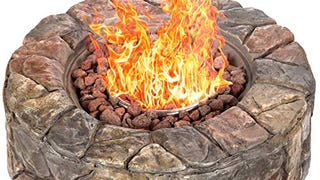 Best Choice Products 30,000 BTU Gas Fire Pit for Backyard,...