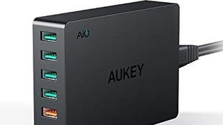 AUKEY Quick Charge 3.0 6-Port USB Wall Charger, 60W USB...