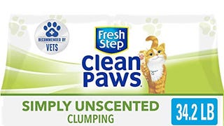 Fresh Step Clean Paws Simply Unscented Clumping Cat Litter,...