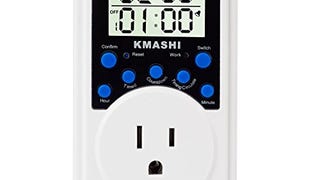 KMASHI Timer Switch Outlet 15A/1800W Programmable Infinite...