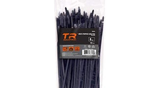 TR Industrial Multi-Purpose UV Resistant Black Cable Ties,...